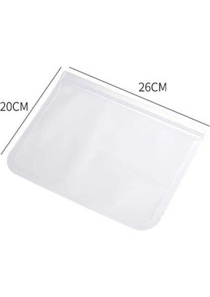 L 26X20CM Stili Gıda Filmi Vakum Torbası Gıda Silikon Mutfak Örtüsü Plastik Buzdolabı Depolama Sızdırmaz Konteyner Yeniden Kullanılabilir Stand Up Zip Kapatma Poşetleri (Yurt Dışından)