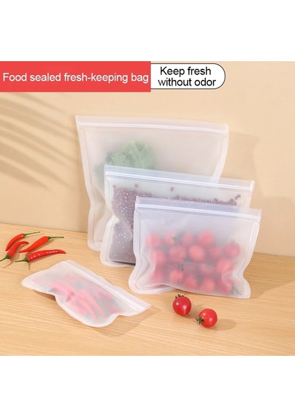 L 26X20CM Stili Gıda Filmi Vakum Torbası Gıda Silikon Mutfak Örtüsü Plastik Buzdolabı Depolama Sızdırmaz Konteyner Yeniden Kullanılabilir Stand Up Zip Kapatma Poşetleri (Yurt Dışından)