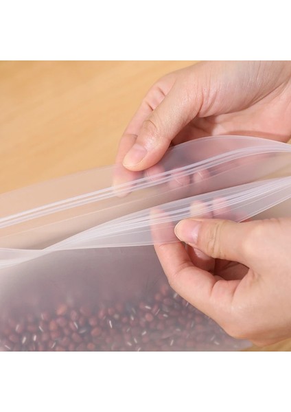 L 26X20CM Stili Gıda Filmi Vakum Torbası Gıda Silikon Mutfak Örtüsü Plastik Buzdolabı Depolama Sızdırmaz Konteyner Yeniden Kullanılabilir Stand Up Zip Kapatma Poşetleri (Yurt Dışından)