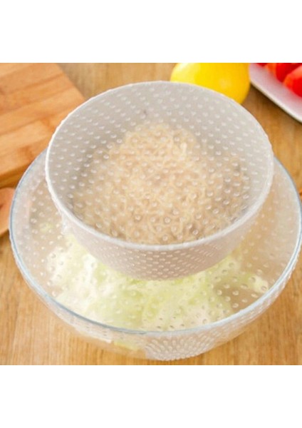 4 Adetlot Silikon Gıda Sarma Mühür Kapak Streç Streç Film Mutfak Yardımcıları Silikon Gıda Streç Kapak Placemat Taze Gıda Tasarrufu (Yurt Dışından) fiyatları