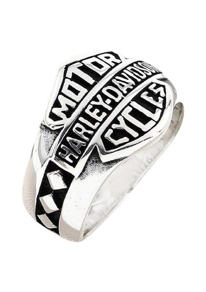 Erkek Yüzük Gümüş 925 Harley Davidson