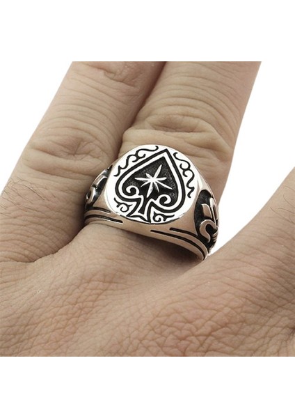 Erkek Yüzük Gümüş 925 Maça fiyatları