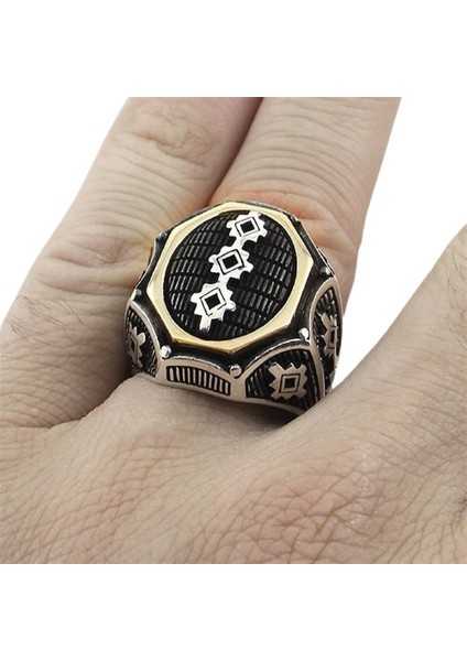 Erkek Yüzük Gümüş 925 Anadolu Motifli fiyatları