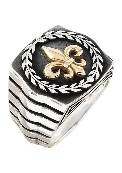 Erkek Yüzük Gümüş 925 Barok Motifli