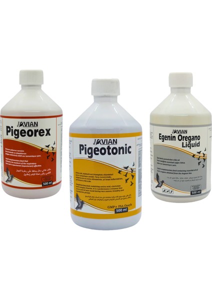 Royal Ilaç 3'lü 500ml Kanatlı Hayvan Yenilenme Seti( Pigoerex + Egenin Oregano + Pigeotonic)
