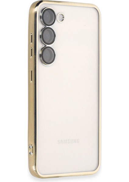 Samsung Galaxy S24 Plus Kılıf Razer Lensli Silikon - Gold 277097