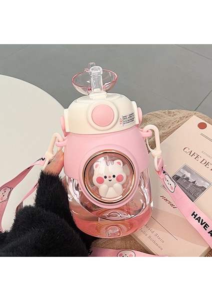 Sweet Rui 820ML Taşınabilir Hasır Plastik Su Şişesi (Yurt Dışından)