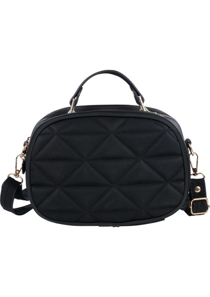 Kapitone Şık Bayan Çapraz El ve Omuz Çantası Siyah modelleri
