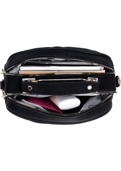 Kapitone Şık Bayan Çapraz El ve Omuz Çantası Siyah fırsatları