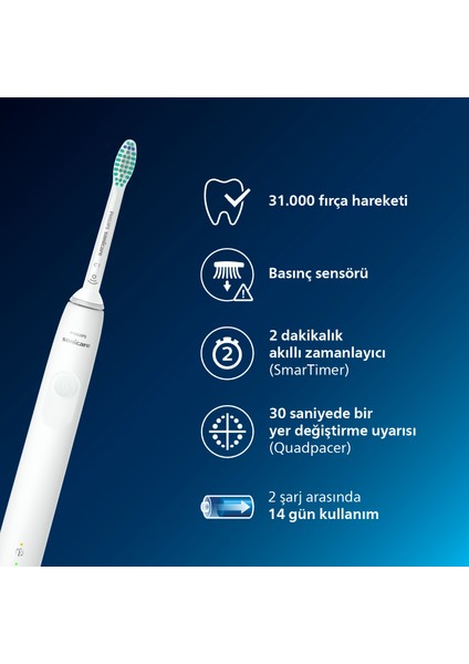 Sonicare Diamond Clean Şarjlı Diş Fırçası - Beyaz HX3671/13