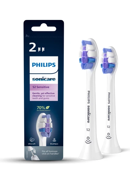 Sonicare Şarjlı Diş Fırçası 2'li Hassas  - Beyaz HX6052/10