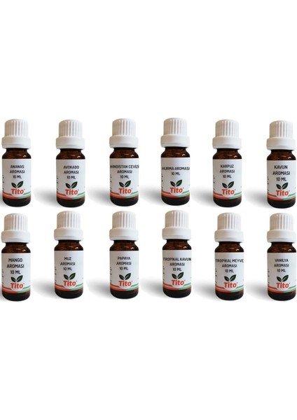 Konsantre Tropikal Meyveler Aroma Seti [Suda Çözünür] - 12'li