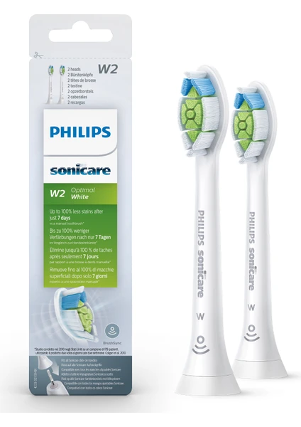 Sonicare Şarjlı Diş Fırçası 2'li Yedek Başlık - Beyaz HX6062/10