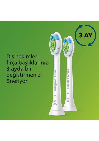 Sonicare Şarjlı Diş Fırçası 2'li Yedek Başlık - Beyaz HX6062/10