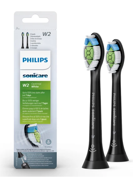 Sonicare Şarjlı Diş Fırçası 2'li Yedek Başlık - Siyah HX6062/13