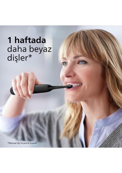 Sonicare Şarjlı Diş Fırçası 2'li Yedek Başlık - Siyah HX6062/13