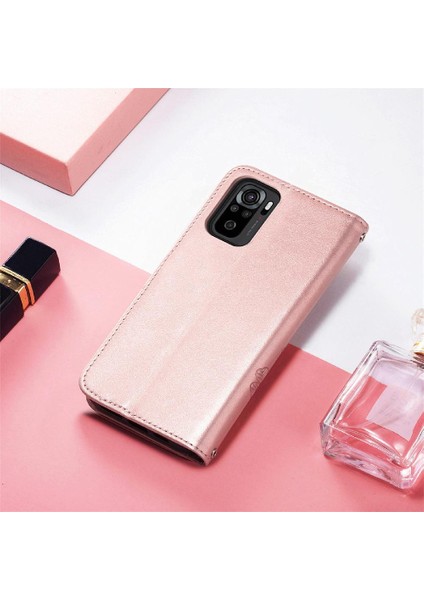Xiaomi Redmi Için Not 10 4g Dört Yapraklı Yonca Kısa Kayış Çevirin Telefon Kılıfı (Yurt Dışından) modelleri
