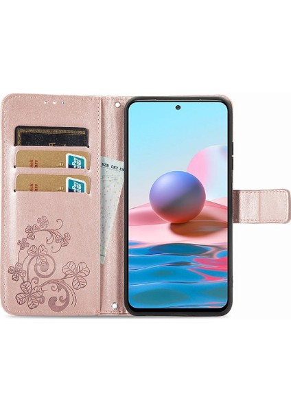 Xiaomi Redmi Için Not 10 4g Dört Yapraklı Yonca Kısa Kayış Çevirin Telefon Kılıfı (Yurt Dışından) fırsatları