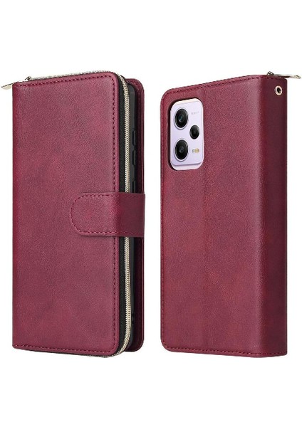 Xiaomi Redmi Not 12 Pro Için Çevirin Cüzdan 9 Kart Yuvaları ile Telefon Kılıfı (Yurt Dışından)