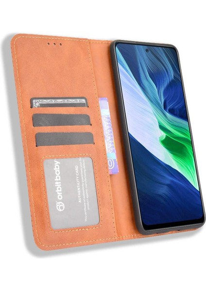 Infinix Not 10 Cüzdan Manyetik Kapatma Pu Deri Için Telefon Kılıfı (Yurt Dışından)
