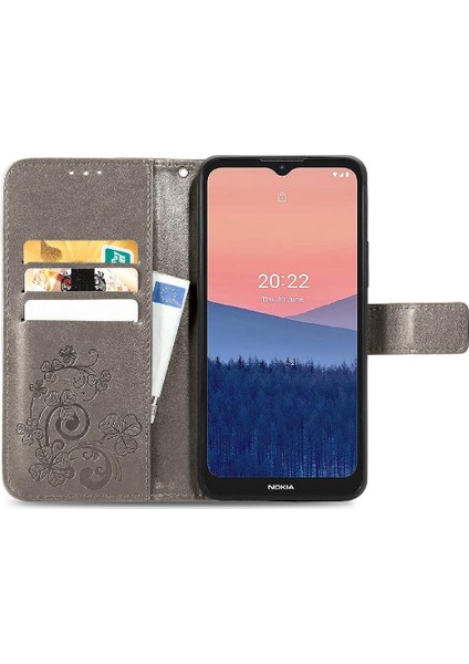 Nokia C21 Için Zarif Iş Dört Yapraklı Yonca Flip Telefon Kılıfı (Yurt Dışından) indirimleri