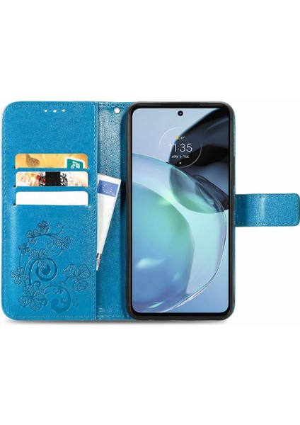 Motorola Moto G72 Kısa Kayış Zarif Iş Deri Çanta Telefon Kılıfı (Yurt Dışından) modelleri
