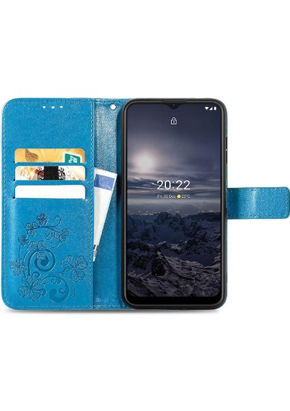 Nokia G21 Kısa Kayış Dört Yapraklı Yonca Flip Telefon Kılıfı (Yurt Dışından) indirimleri