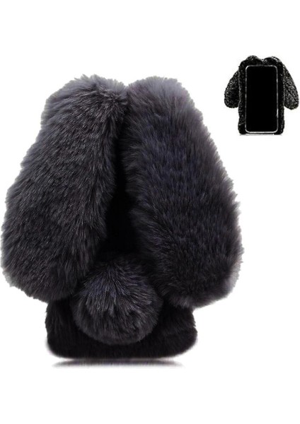 Bir Artı 12 5g Için Sonbahar ve Kış Sevimli Peluş Tavşan Kulaklar Peluş Telefon Kılıfı (Yurt Dışından)