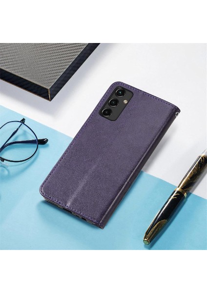 Samsung Galaxy A14 5g Flip Için Kısa Kayış Dört Yapraklı Yonca Telefon Kılıfı (Yurt Dışından)