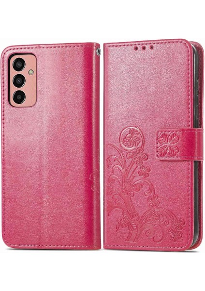 Samsung Galaxy M13 4g Flip Için Zarif Iş Dört Yaprak Telefon Kılıfı (Yurt Dışından)