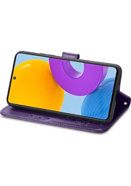 Samsung Galaxy M52 5g Dört Yapraklı Yonca Deri Kısa Kayış Telefon Kılıfı (Yurt Dışından) indirimleri