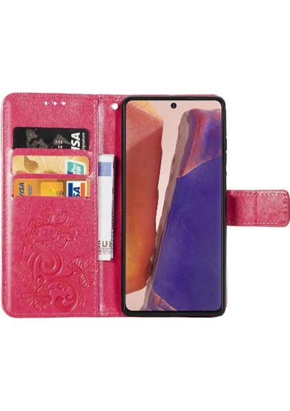 Samsung Galaxy Not 20 Için Zarif Iş Deri Dört Yaprak Telefon Kılıfı (Yurt Dışından) indirimleri