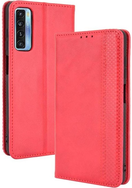 Tcl 20 5g/tcl 20S Pu Deri Cüzdan Manyetik Kapatma Için Telefon Kılıfı (Yurt Dışından)