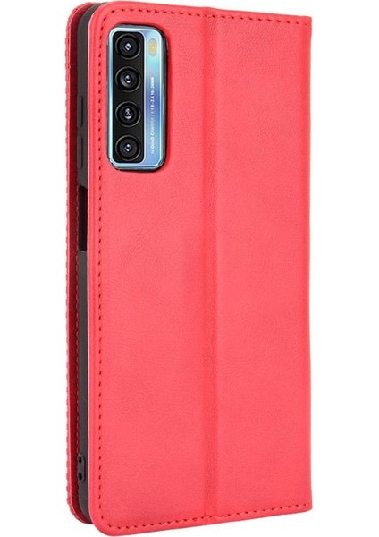 Tcl 20 5g/tcl 20S Pu Deri Cüzdan Manyetik Kapatma Için Telefon Kılıfı (Yurt Dışından)
