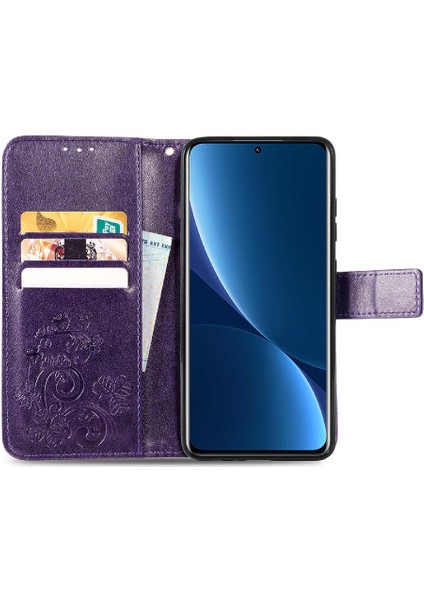 Xiaomi 12 Için Pro Zarif Iş Dört Yapraklı Yonca Durumda Telefon Kılıfı (Yurt Dışından) modelleri