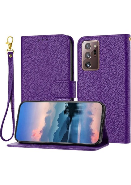 Samsung Galaxy Not 20 Için Ultra Flip Folio Cüzdan Pu Deri Telefon Kılıfı (Yurt Dışından)