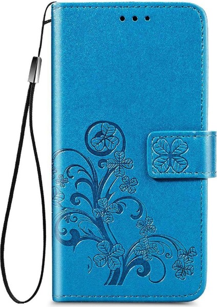 Xiaomi Redmi 9c Için Kısa Kayış Dört Yapraklı Yonca Zarif Telefon Kılıfı (Yurt Dışından)