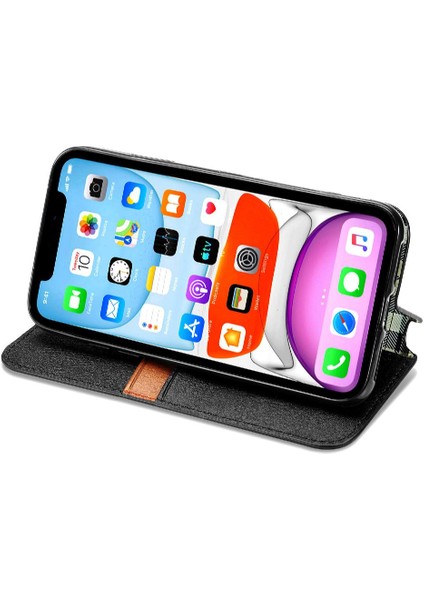 Apple iphone Xr Flip Için Zarif Iş Cüzdan Fonksiyonu Telefon Kılıfı (Yurt Dışından)