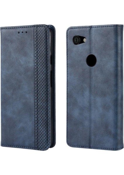 Google Piksel 3A Manyetik Kapatma Pu Deri Cüzdan Için Telefon Kılıfı (Yurt Dışından)
