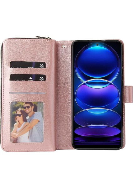 Xiaomi Redmi Not 12 Pro Artı Fermuar Cep Cüzdan Kılıf 9 (Yurt Dışından)