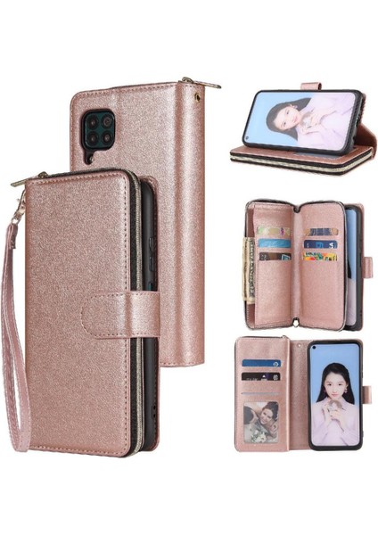 El Kayışı Kart Tutucu Fermuarlı Cep Cüzdan ile Huawei P40 Lite Için Kılıf (Yurt Dışından)