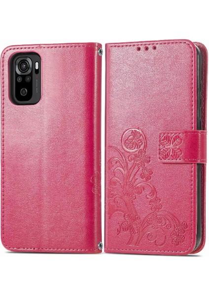 Xiaomi Redmi Için Not 10 4g Dört Yapraklı Yonca Kısa Kayış Kapak Çevirin (Yurt Dışından)