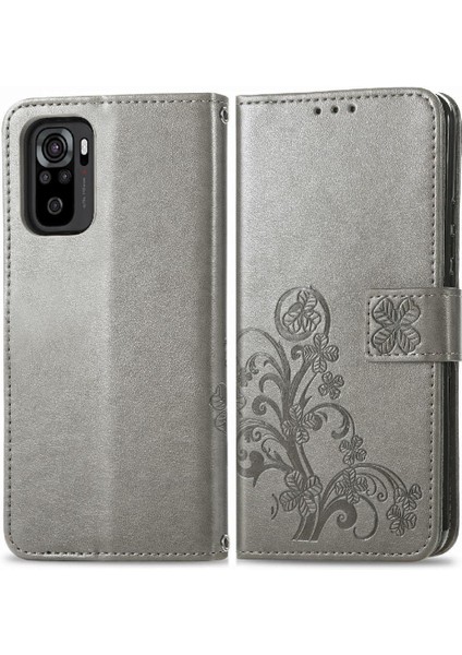 Xiaomi Redmi Için Not 10 4g Dört Yapraklı Yonca Kısa Kayış Kapak Çevirin (Yurt Dışından)