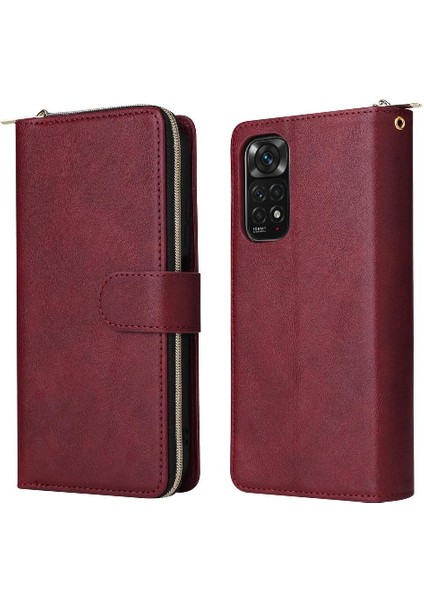 Xiaomi Redmi Için Not 11S Fermuarlı Cebi El Kayışı Cüzdan Kılıf 9 (Yurt Dışından)