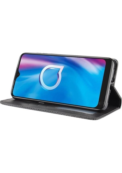 Alcatel 1s 2020/1V 2020 Pu Deri Manyetik Kapatma Cüzdan (Yurt Dışından)