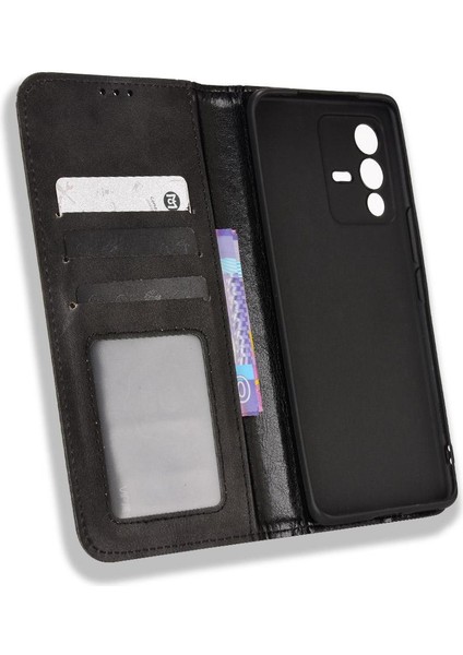 Vivo V23 5g Cüzdan Pu Deri Manyetik Kapatma Için Kılıf (Yurt Dışından)