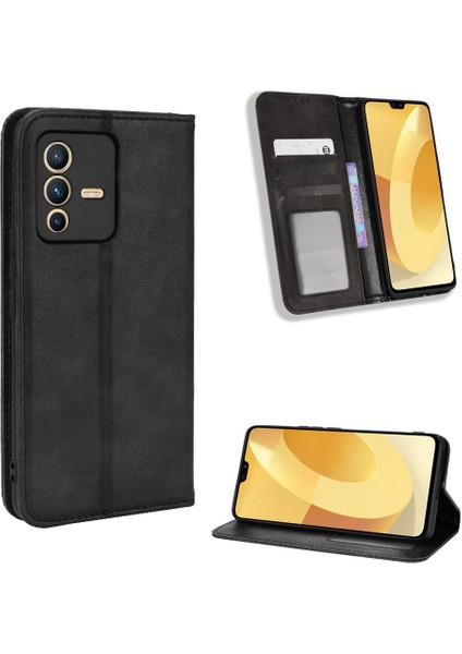 Vivo V23 5g Cüzdan Pu Deri Manyetik Kapatma Için Kılıf (Yurt Dışından)