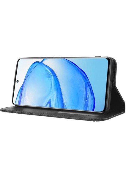 Vivo V25 Pro Manyetik Kapatma Pu Deri Cüzdan Için Kılıf (Yurt Dışından)