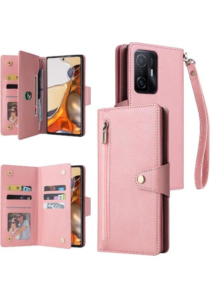 Xiaomi 11T/11T Pro Fermuar Cüzdan Kapak Manyetik Deri Kart (Yurt Dışından)