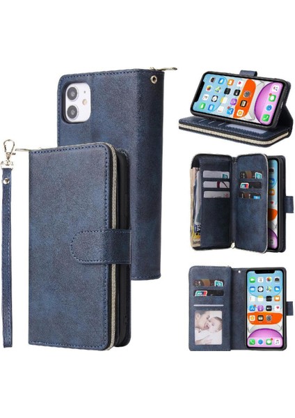 Iphone 11 Için Kılıf Kart Tutucu Cüzdan Durumda 9 Kart Yuvaları ile Kapak Çevirin (Yurt Dışından)
